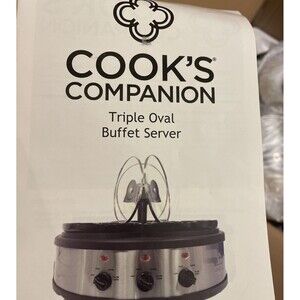 Cook’s Companion, Triple Oval Buffet Server Model # CCTSC1/B409871